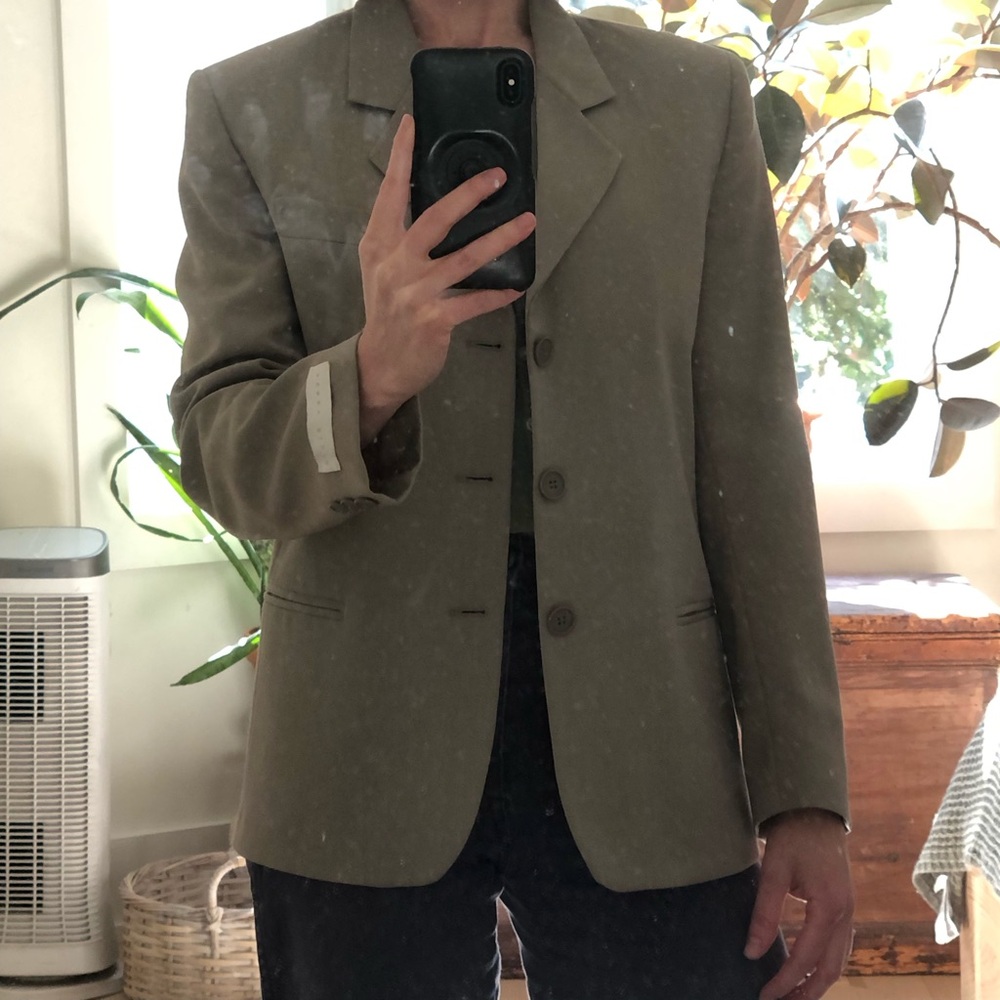 Vintage Taupe Perry Ellis Oversized Blazer